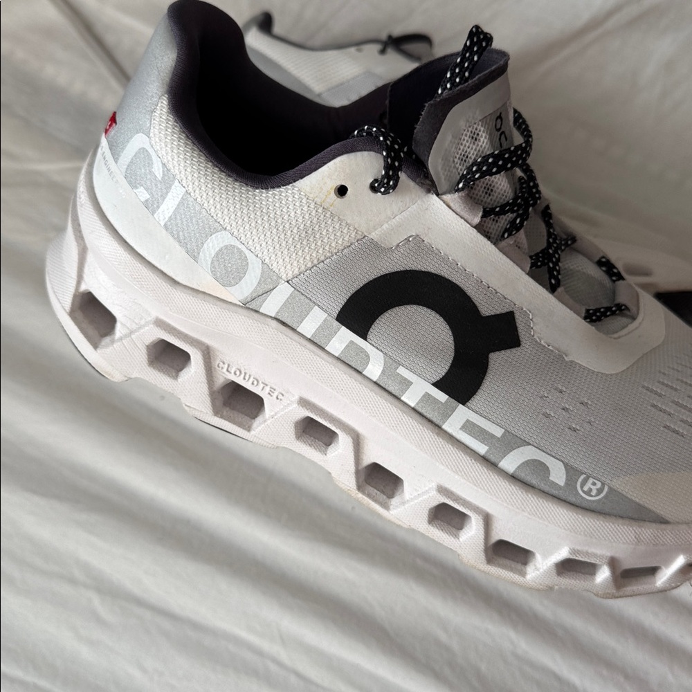 On Running White and Black Athletic Shoes - Picture 10 of 12